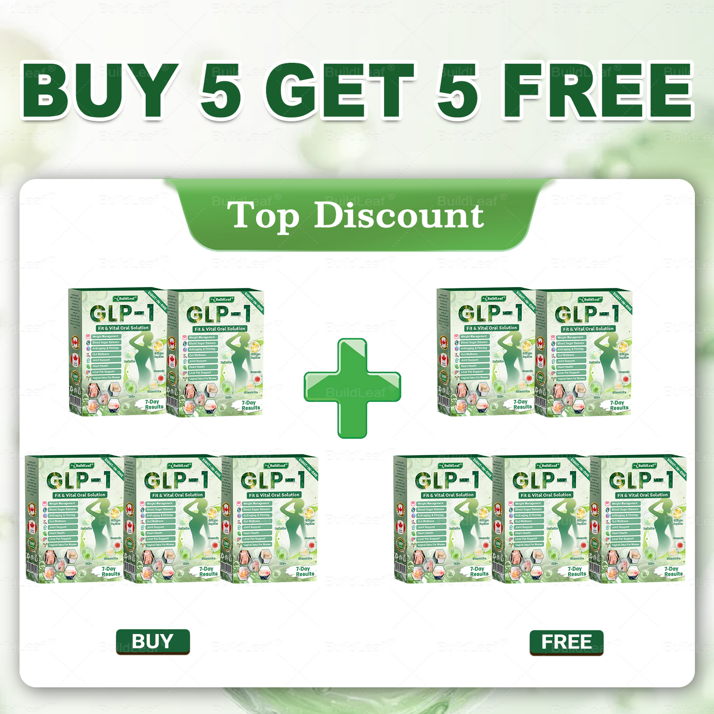 🎁 Only 5 boxes left! 𝑩𝒖𝐢𝒍𝒅𝑳𝒆𝐚𝒇® GL𝐏-1 8-𝒊𝒏-1 𝙁𝙞𝙩 & 𝙑𝙞𝙩𝙖𝙡 𝖮𝗋𝖺𝗅 𝙎𝙤𝙡𝙪𝙩𝙞𝙤𝙣 We're offering an extra 45% off! Help you shape your perfect body and stay healthy. Miss out now, or you'll have to wait until next year.
