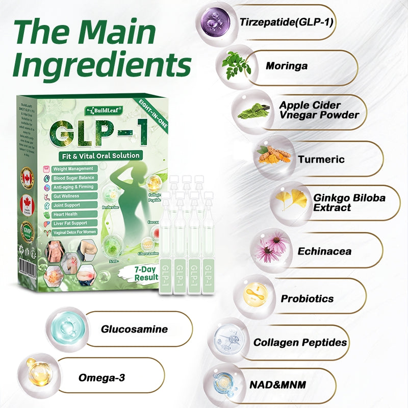🎁 Only 5 boxes left! 𝑩𝒖𝐢𝒍𝒅𝑳𝒆𝐚𝒇® GL𝐏-1 8-𝒊𝒏-1 𝙁𝙞𝙩 & 𝙑𝙞𝙩𝙖𝙡 𝖮𝗋𝖺𝗅 𝙎𝙤𝙡𝙪𝙩𝙞𝙤𝙣 We're offering an extra 45% off! Help you shape your perfect body and stay healthy. Miss out now, or you'll have to wait until next year.