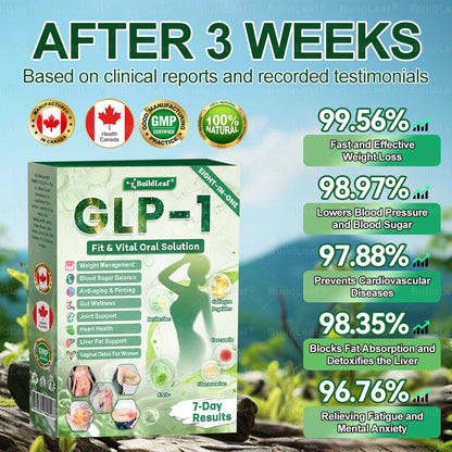 🎁 Only 5 boxes left! 𝑩𝒖𝐢𝒍𝒅𝑳𝒆𝐚𝒇® GL𝐏-1 8-𝒊𝒏-1 𝙁𝙞𝙩 & 𝙑𝙞𝙩𝙖𝙡 𝖮𝗋𝖺𝗅 𝙎𝙤𝙡𝙪𝙩𝙞𝙤𝙣 We're offering an extra 45% off! Help you shape your perfect body and stay healthy. Miss out now, or you'll have to wait until next year.